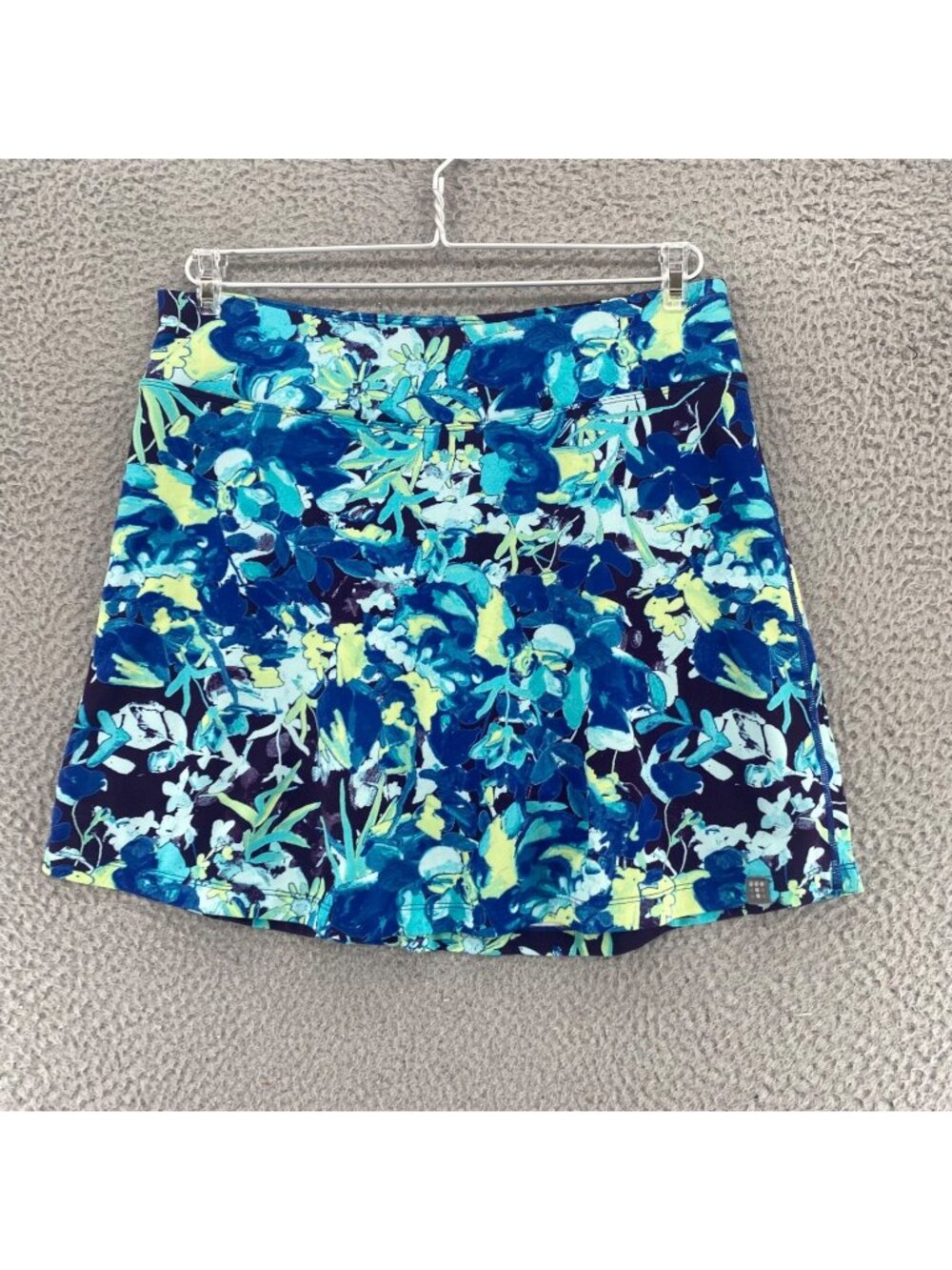 Title Nine Skort Womens Medium Blue Multi Floral Pull On Stretch Golf Activewear